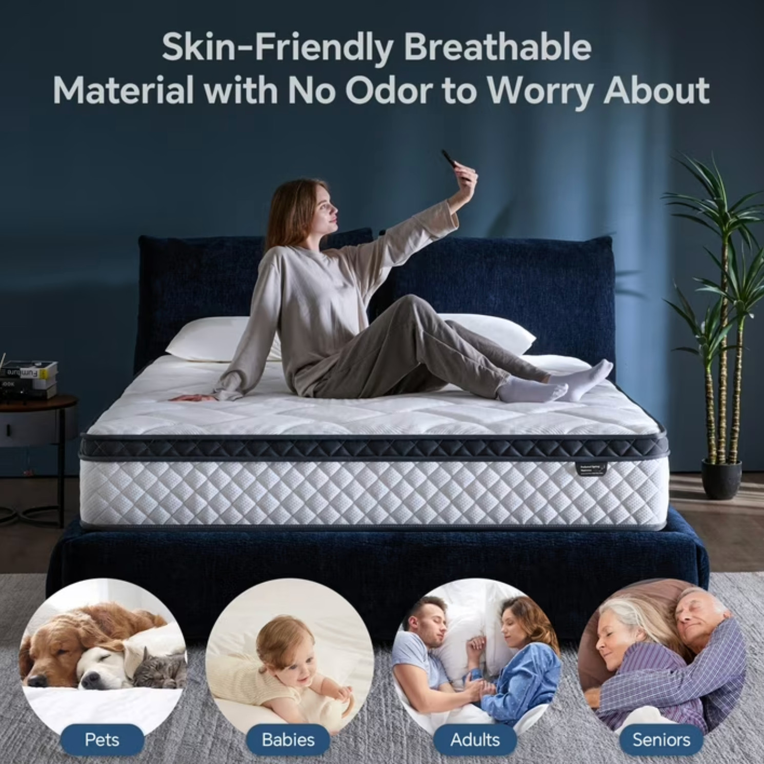 12″ Full Colchon Memory Foam Hibrido Cama Full Mattress Medium Firm Hybrid