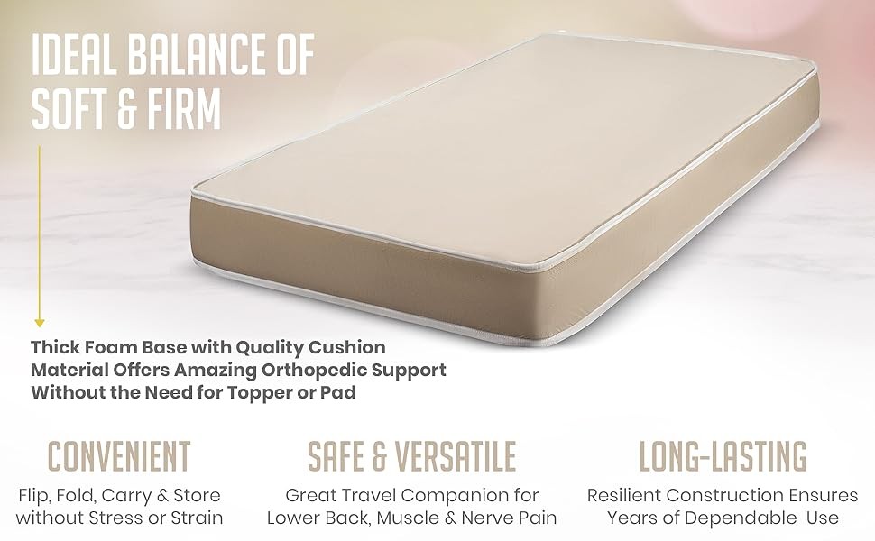 5 inch Fo Mattr with Durable Fabric Cover 30×74 inch for RV, Cot,