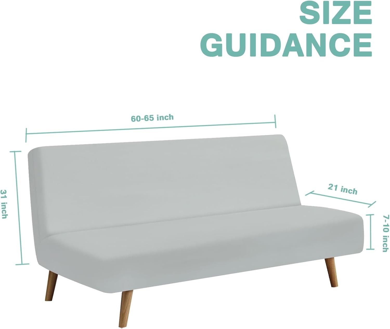 Waterproof Futon Cover for Arml Sofa Bed, Leakproof and