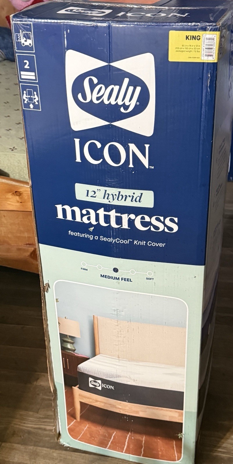 Sealy Posturepedic King 12″ Hybrid Mattress Mattress Medium Feel New in Box