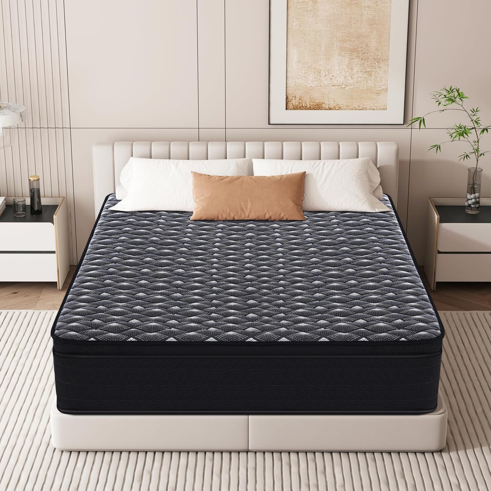 10″ 12″ Twin Full Queen King Mattress Gel Memory Foam Hybrid Spring Bed In a Box