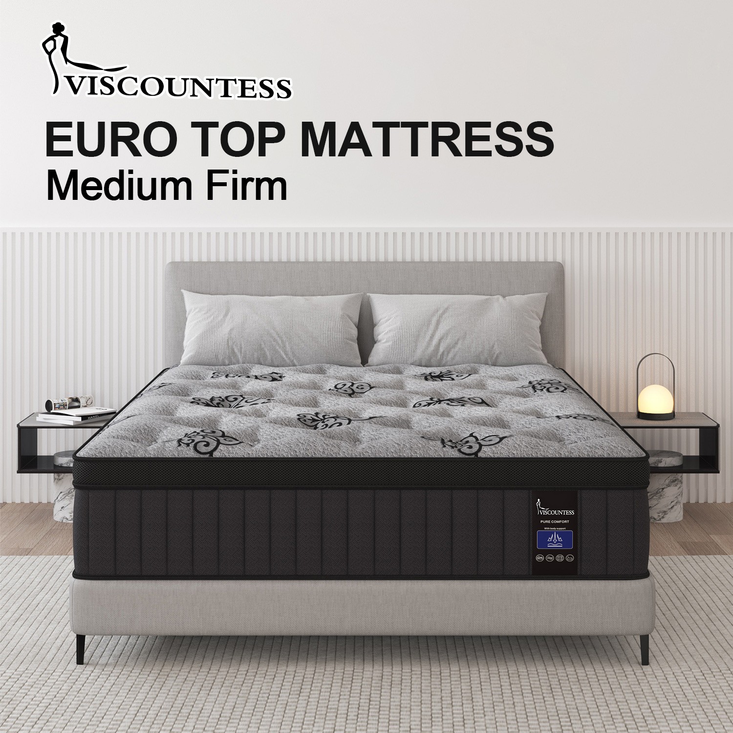 12 Inch Gel Memory Foam Hybrid Spring Mattress Twin Full Queen King in A Box