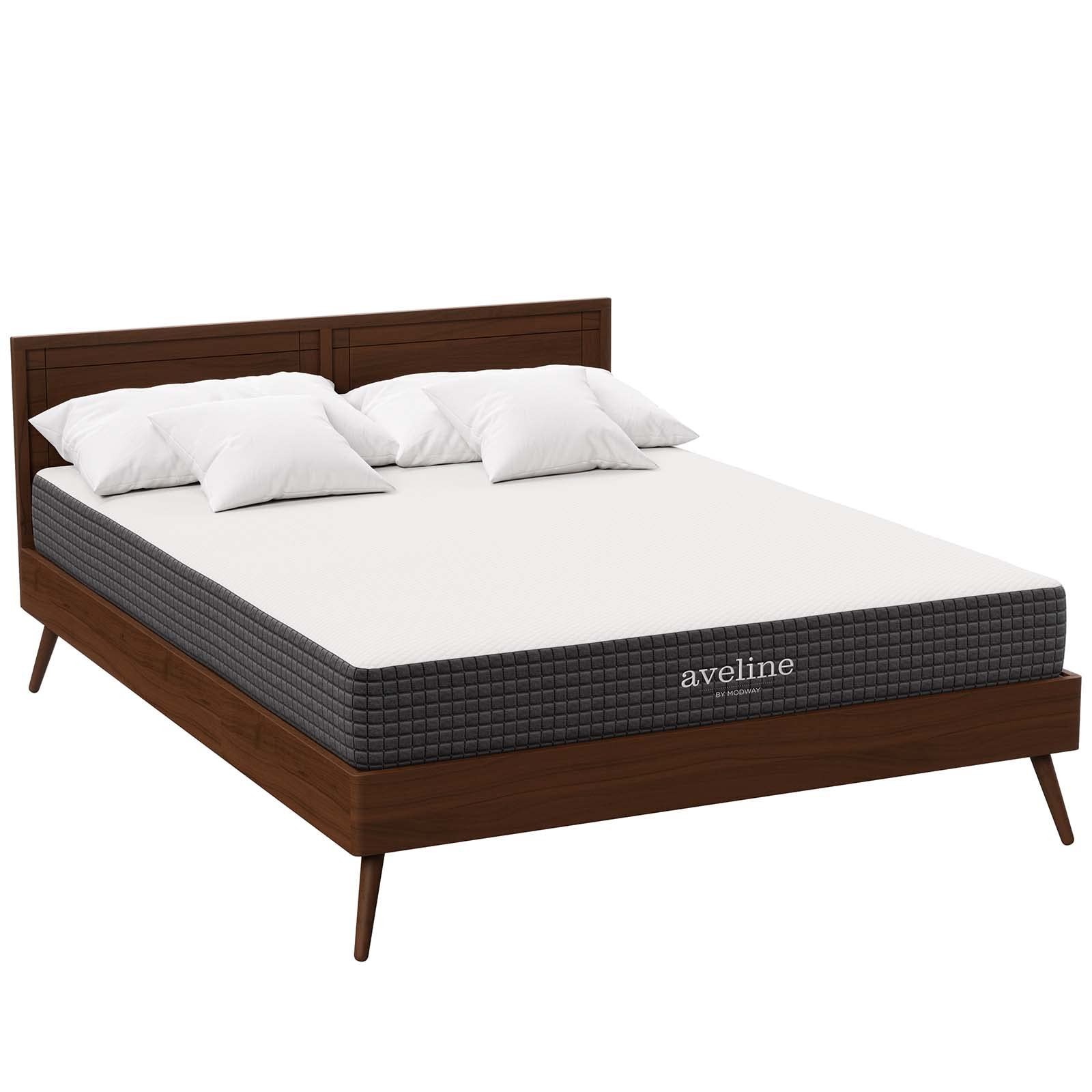Modway Aveline 8″ Modern Style Memory Foam Queen Mattress in White