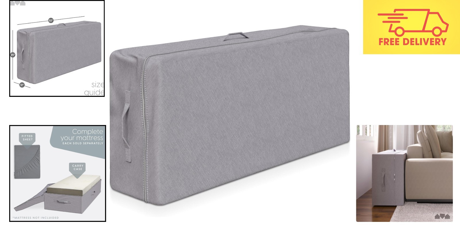 High-Quality Polyester Carry Case for 4″ Full Trifold Mattress – Easy Travel