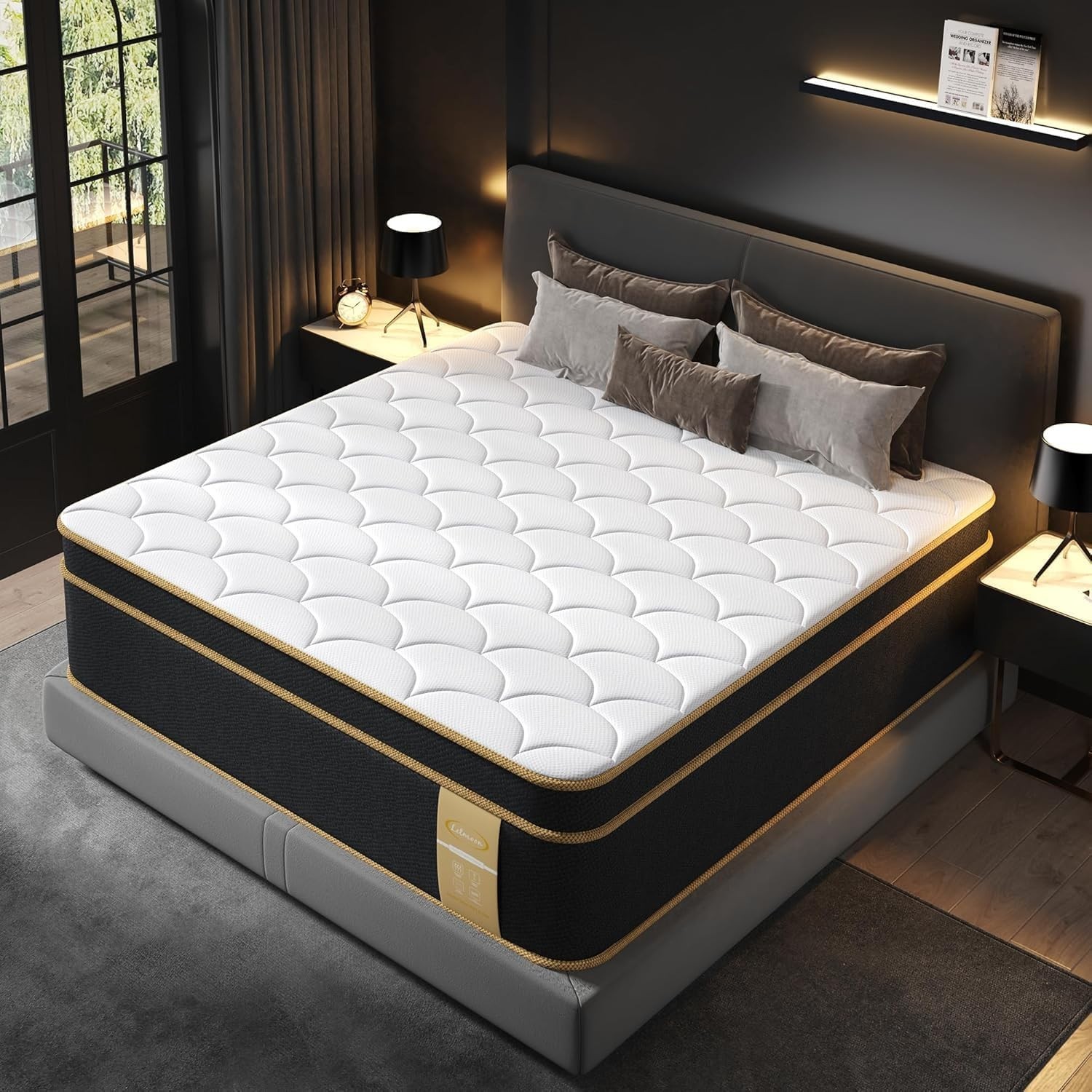 King Size Mattress (High-End Upgraded) Hotel-Level Luxury 16 Inch Hybrid King Ma