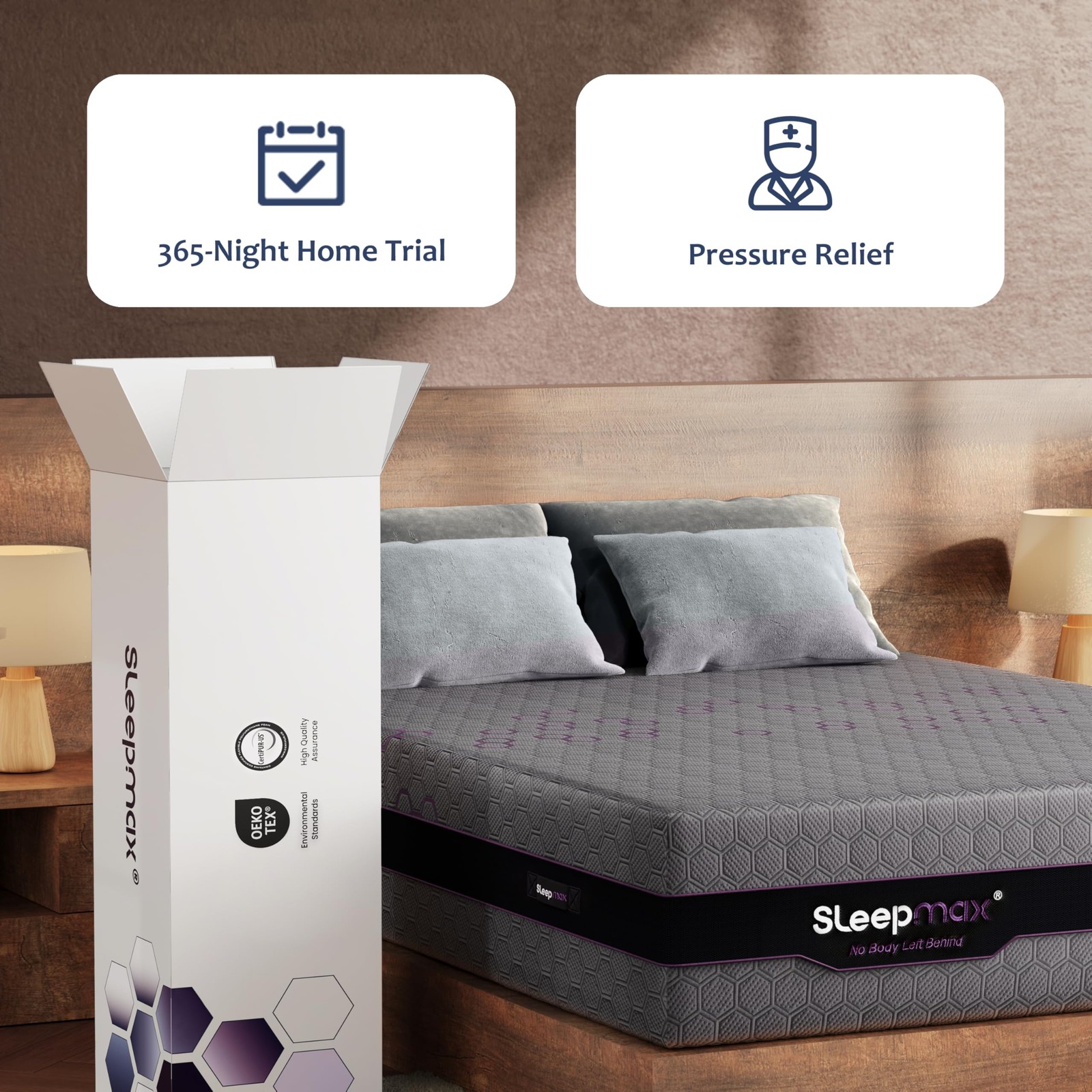 14 Inch King Mattress Ergonomic Cooling Hybrid Back Pain Relief