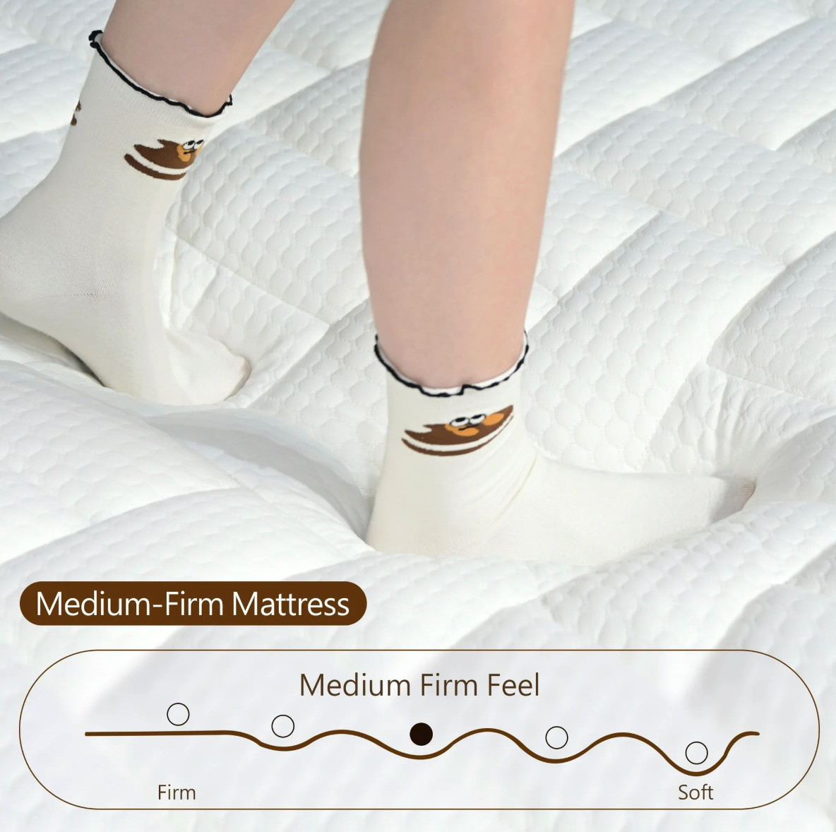 12″ Colchon King Gel Memory Foam Hibrido Cama King Medium Firm Mattress Hybrid