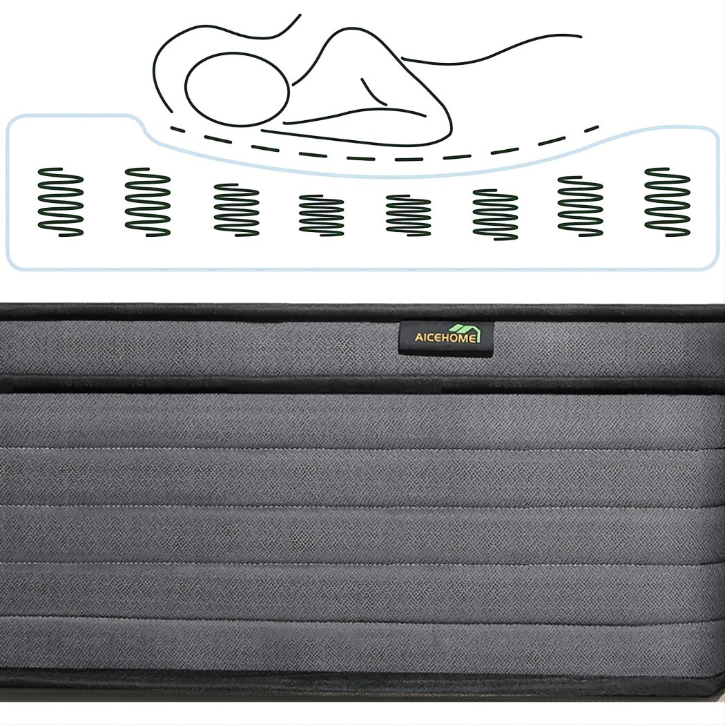 AICEHOME 12″ Mattress Comfy Hybrid Spring Mattresses Medium Twin Full Queen King