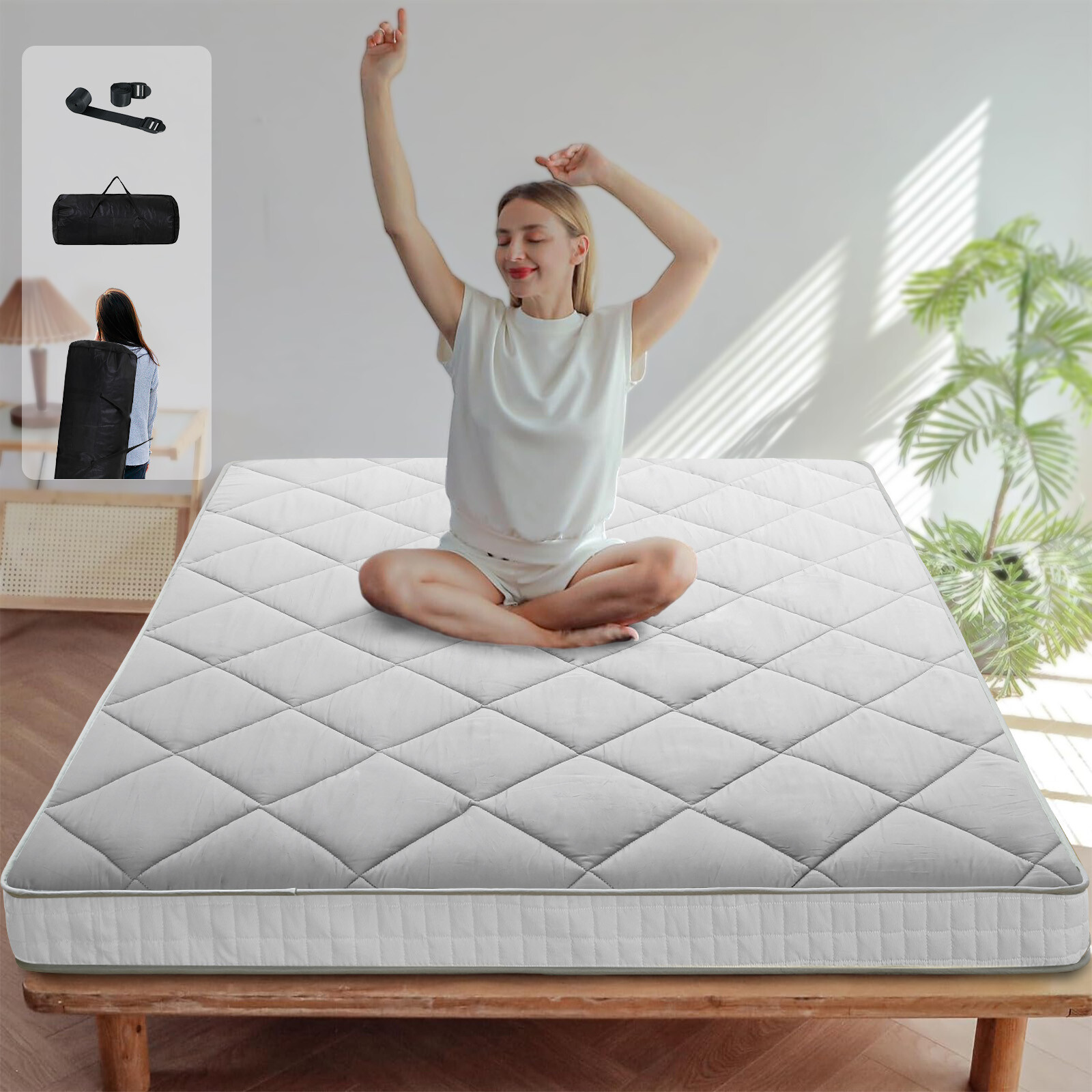 NAIZEA Japanese Floor Mattress Folding Mattress 80inchTatami Mat Futon Mattress