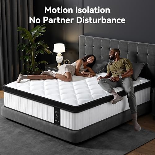 12 Inch Queen Mattress in a Box Hybrid Gel Memory Foam Pocket Spring Soft Plush