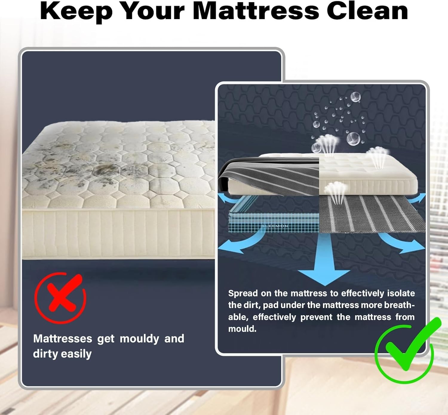 Versatile 80 In Breathable Under Mattress Pad – Perfect for All Seasons
