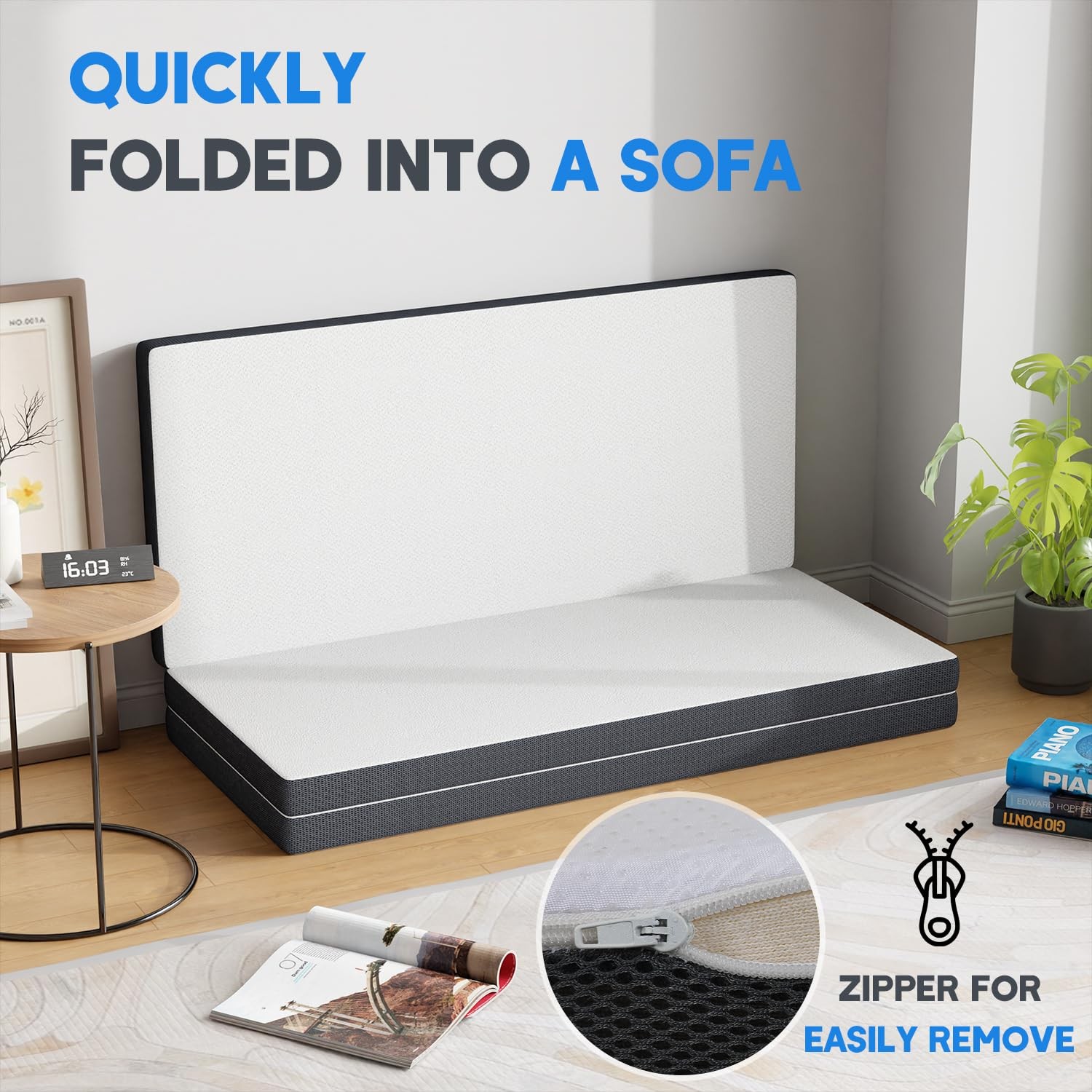 Mattress/Foldable Mattress for and Adults/Medium-Firm Mattress with a Collaps…