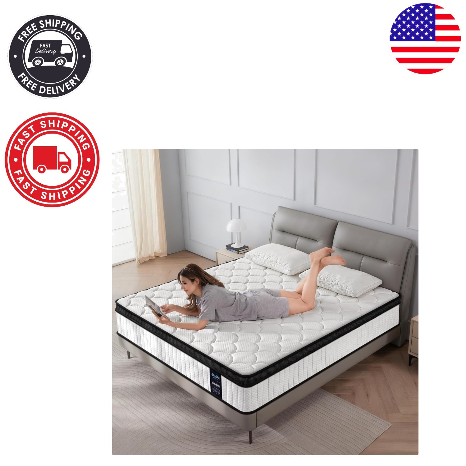 Medium Firm Hybrid Twin Mattress – CertiPUR-US Certified Sleep Solution