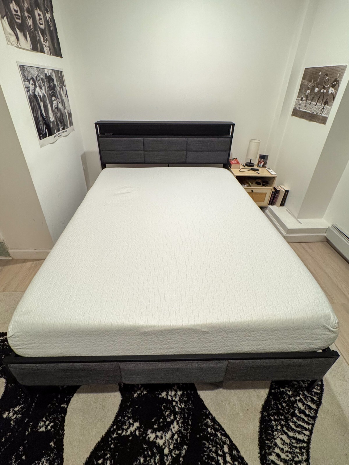 Queen Mattress Green Tea Memory Foam w/ optional Bedframe (charging dock & LEDs)