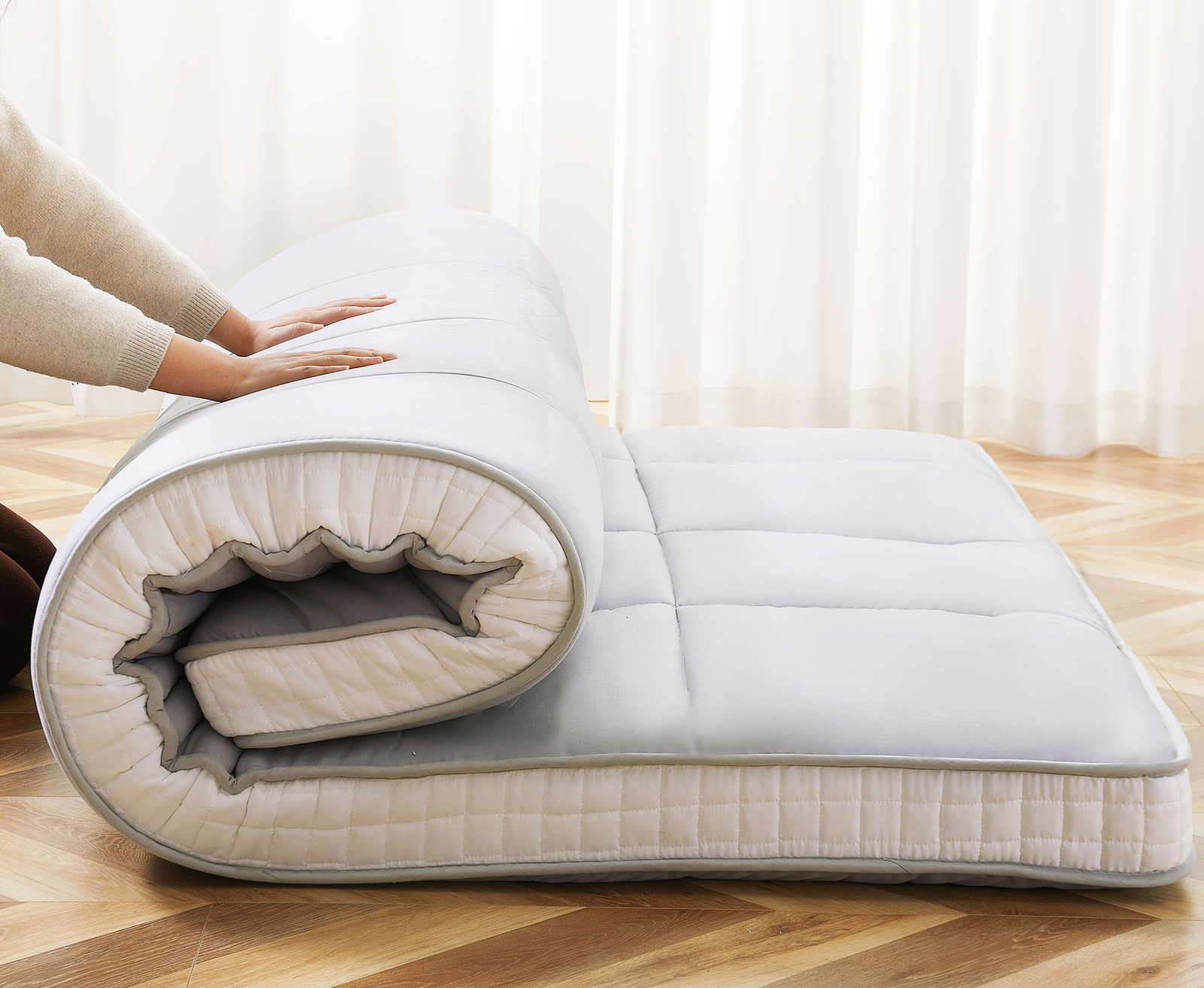SUNYRISY Japanese Floor Mattress Futon Mattress 4”/5” Thicken Tatami Mat Yoga