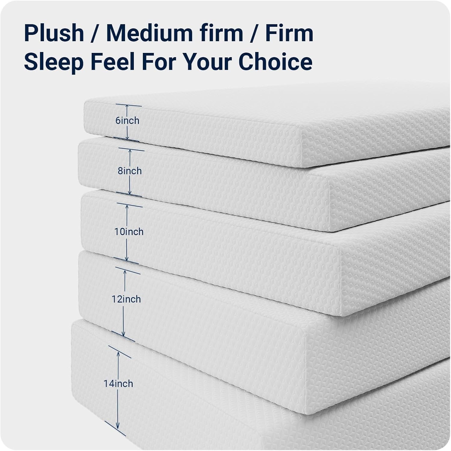 Memory Foam Twin Mattress 10 Inch – Medium Firm, Hypoallergenic & Fire Retardant