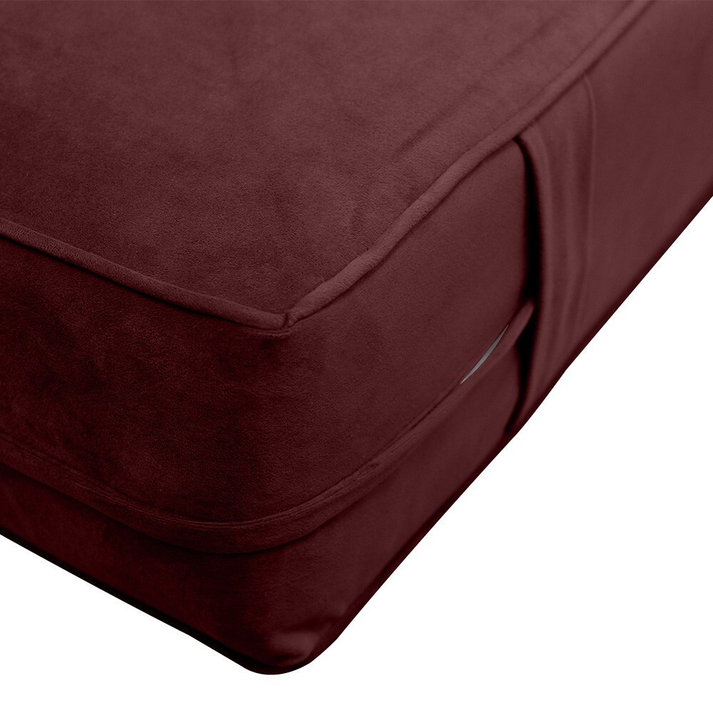 Same Pipe 6″ Twin-XL 80x39x6 Velvet Indoor Daybed Mattress |COVER ONLY|-AD368