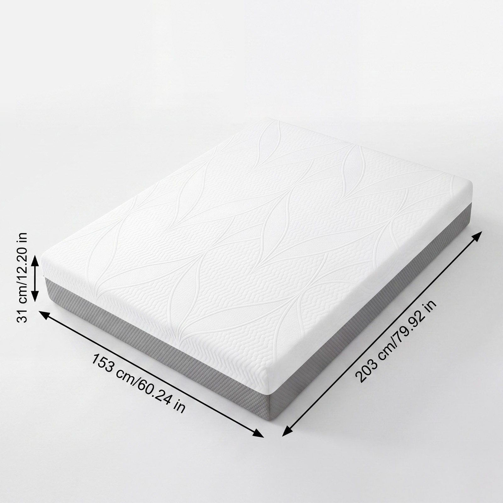12 Inch Queen Size Mattress 4 Layer Soft Comfort Memory Foam Mattress Safety