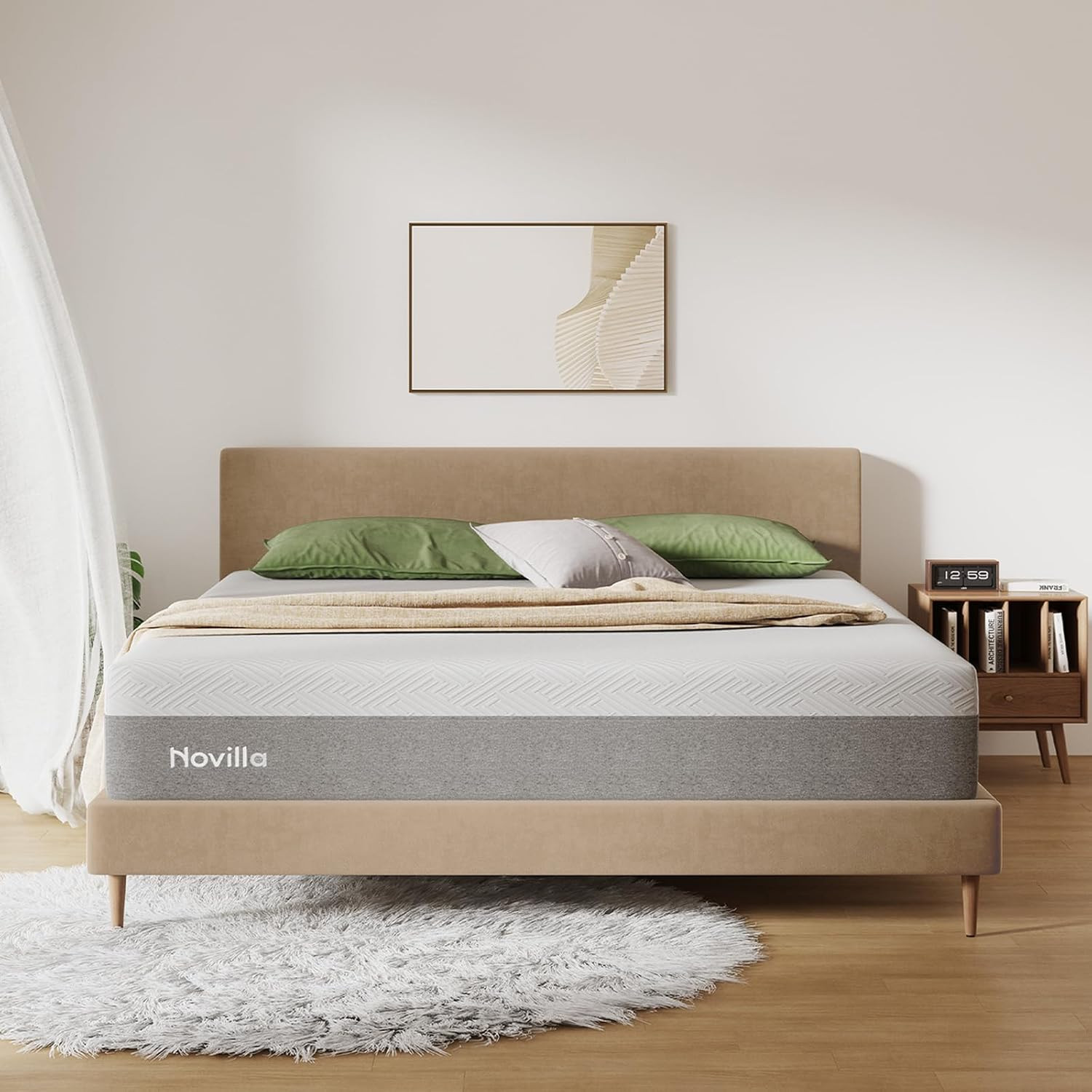 12″ Gel Memory Foam California King Mattress for Cool Sleep & Comfort