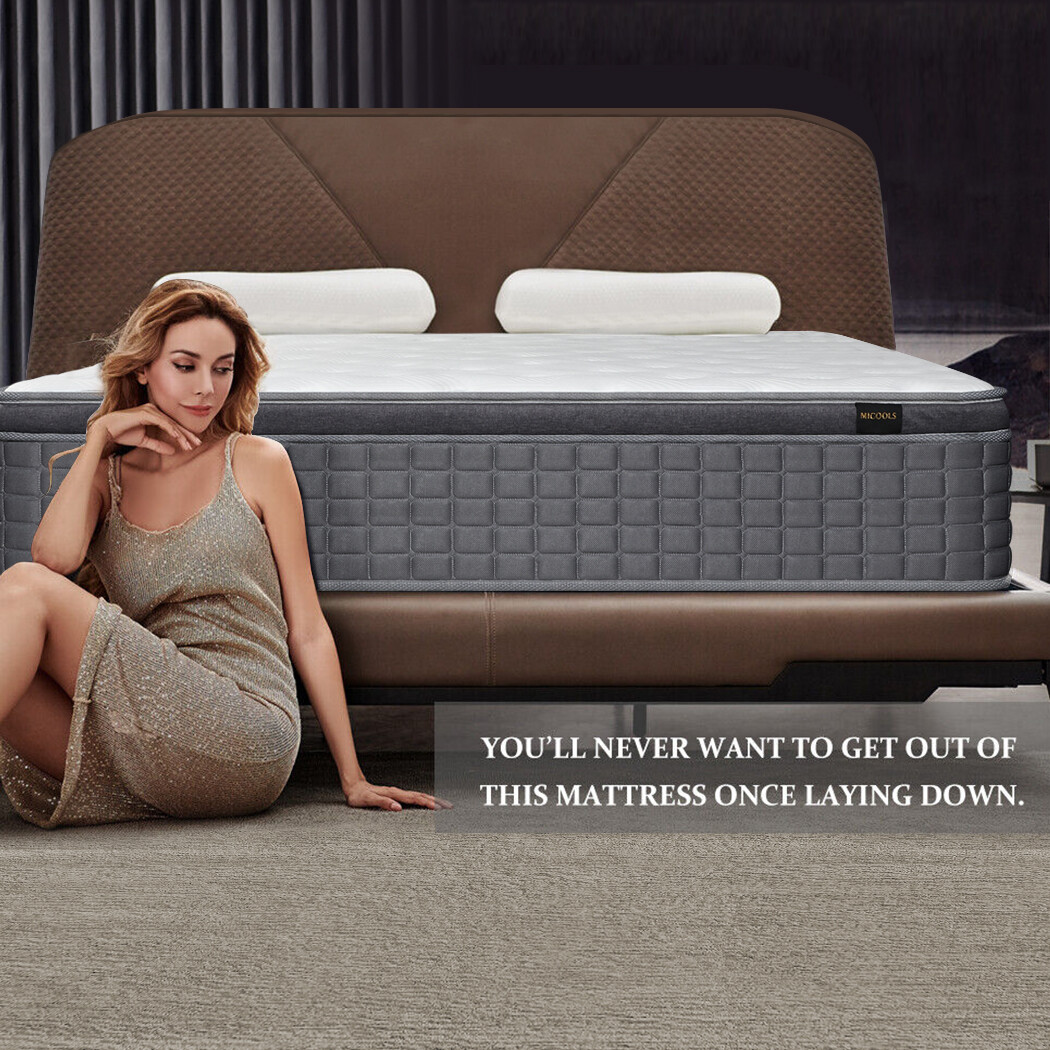 12/14 Inch Hybrid Memory Foam Mattress Twin Full Queen King Size Bed Medium Firm