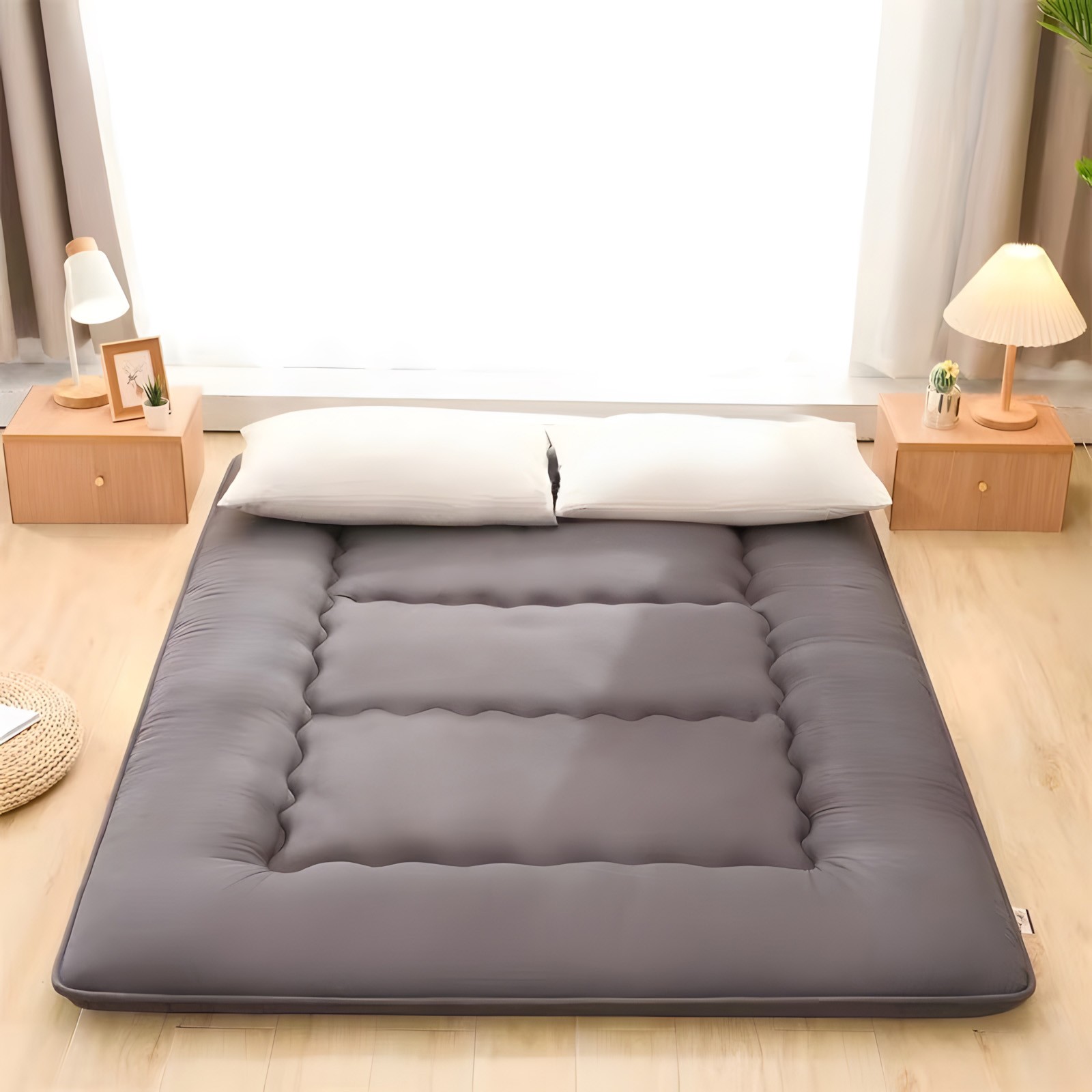 4″ Thick Japanese Floor Futon Mattress Roll Up Tatami Mat Dormitory Sleeping Pad