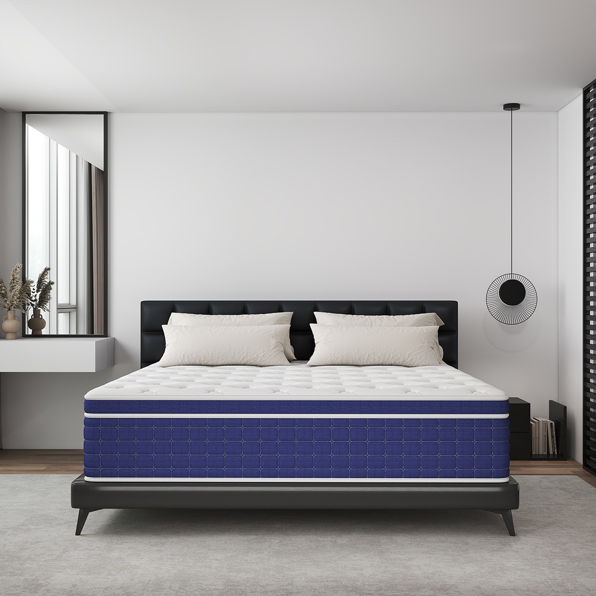 12″ Full Size Mattress Gel Memory Foam Pocket Spring Pressure Relief Medium Firm