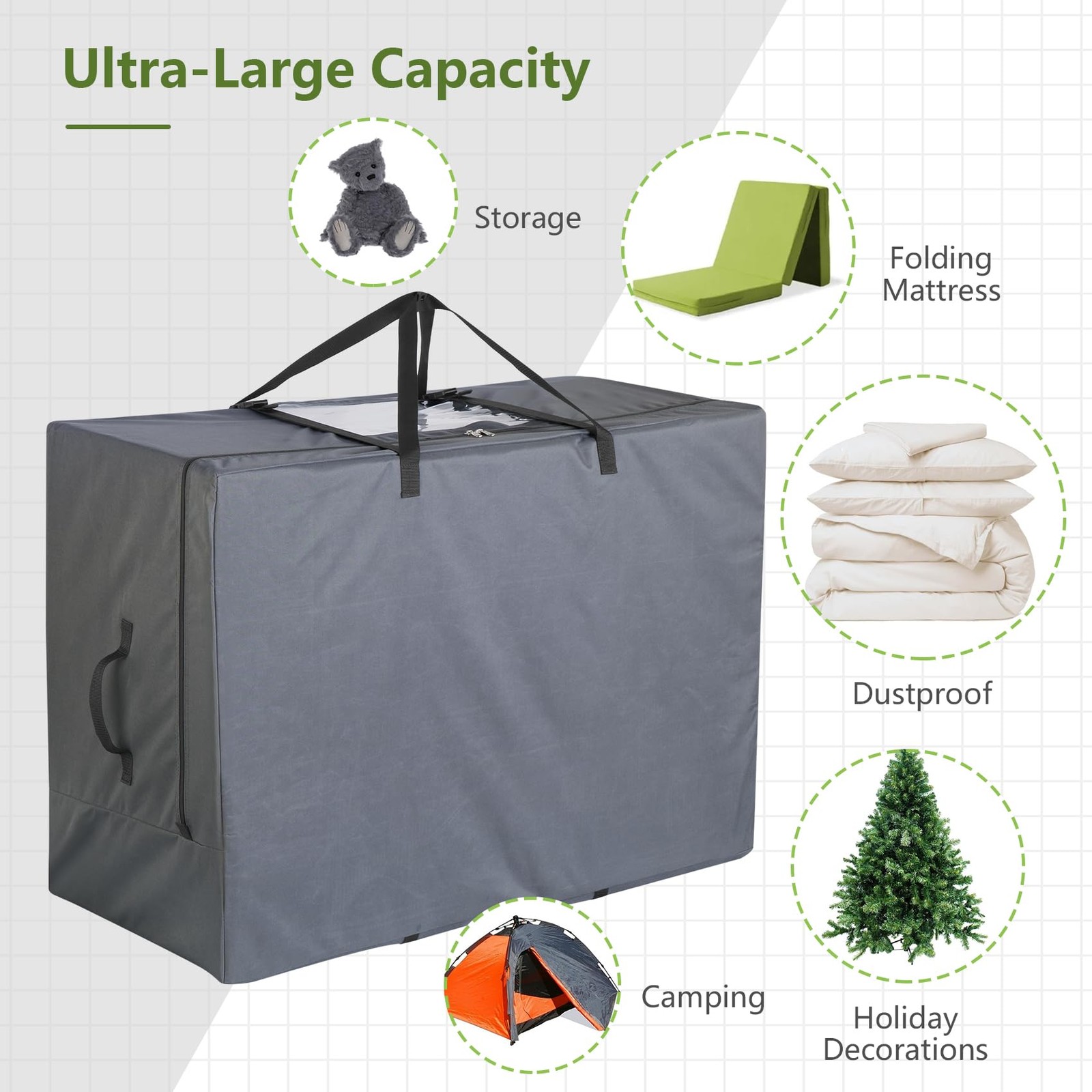 Cuddly Nest Folding Mattress Storage Bag for Tri-Fold Guest Beds TWIN/TWIN XL