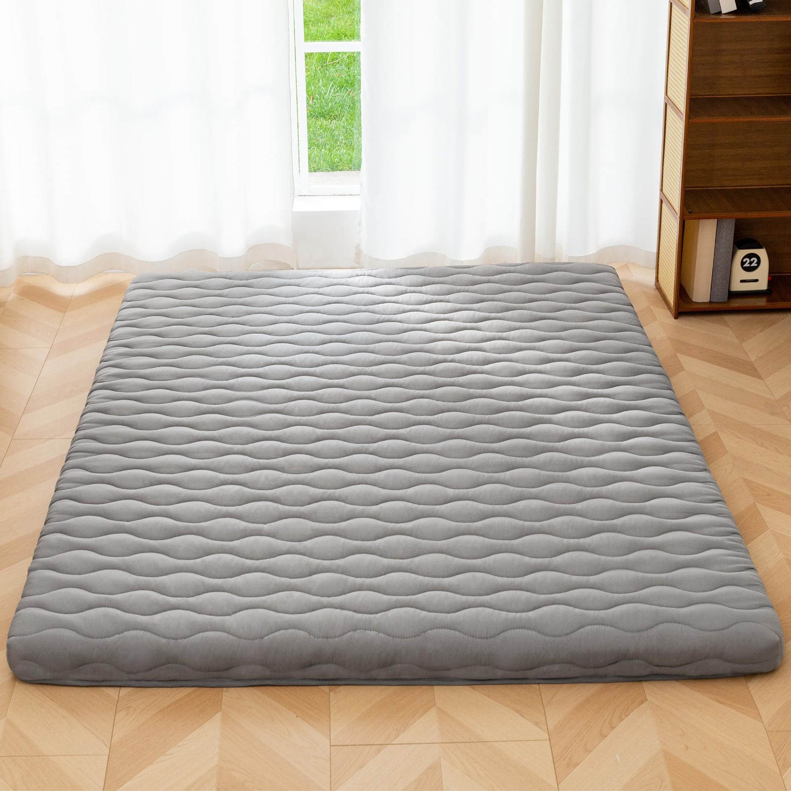 3″ Thick Twin Size Japanese Floor Futon Mattress – Foldable Portable Sleeping Pa