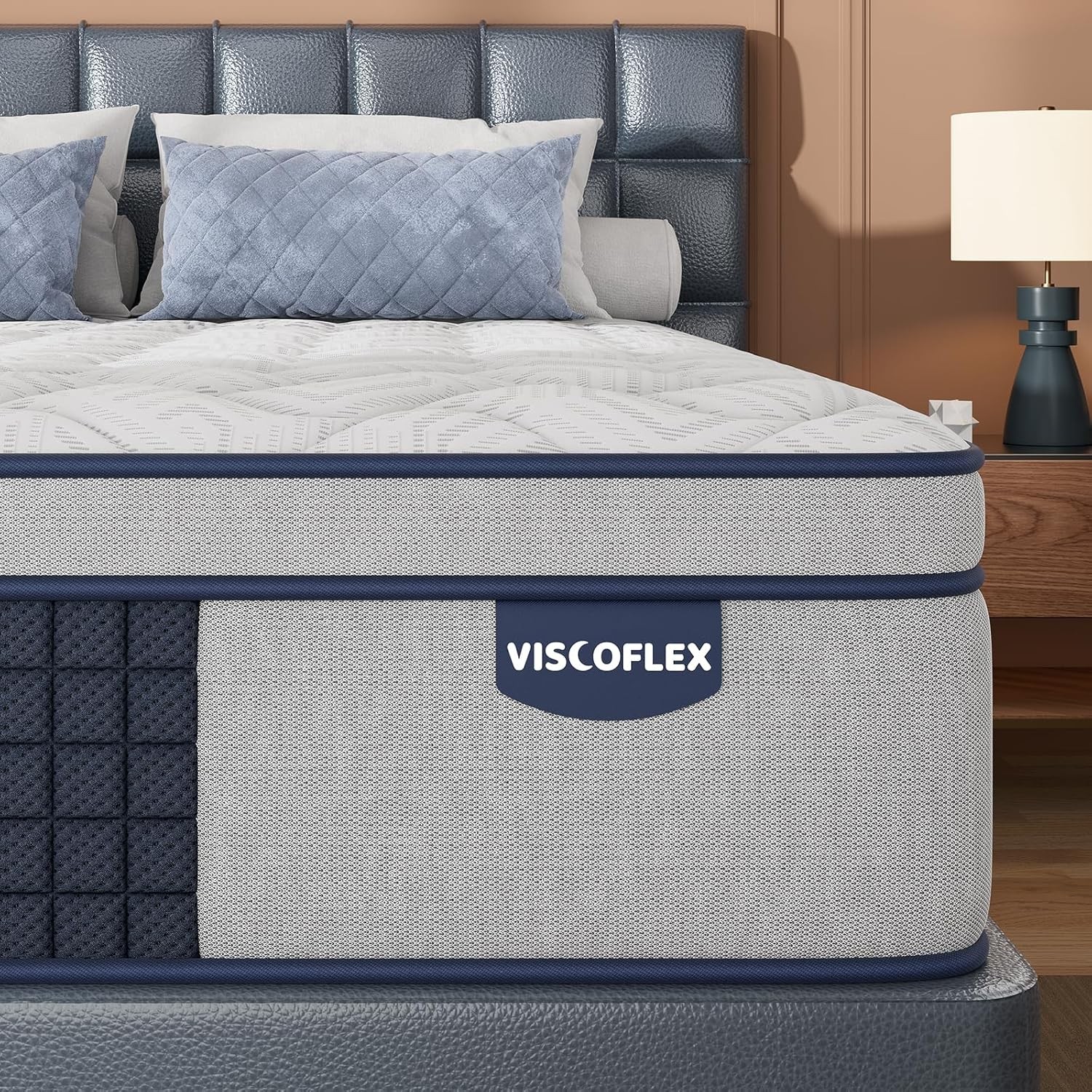 Extra Firm Queen Mattress 14 Inch, Deep Sleep Hybrid Mattress for Lumbar
