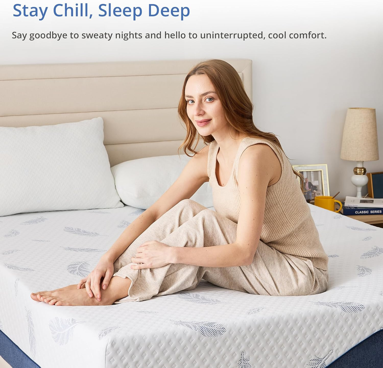 14″ Medium Queen Memory Foam Mattress with Gel Foam & Removable Cover