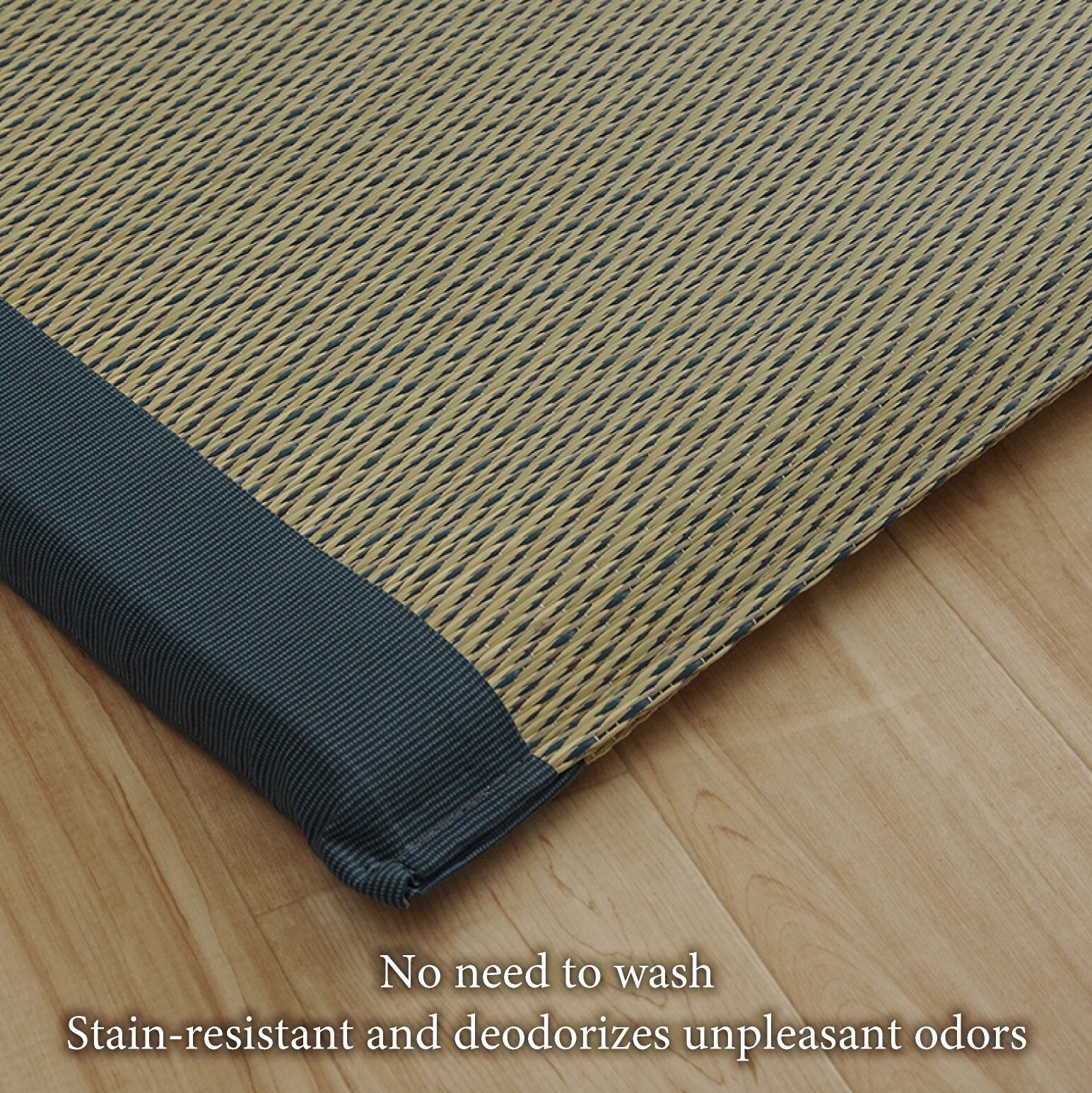 IKEHIKO Tatami Mattress Japanese rush grass Twin Foldable Bed Futon Blue 1372