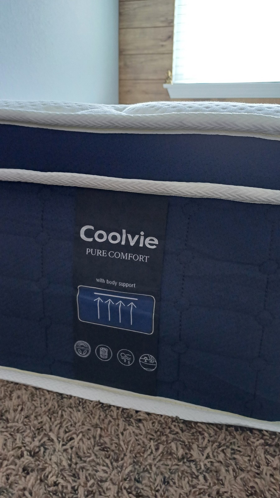 Coolvie 12″ Twin Hybrid XL Twin Foam Mattress in a Box Bed Medium Firm Feed NEW