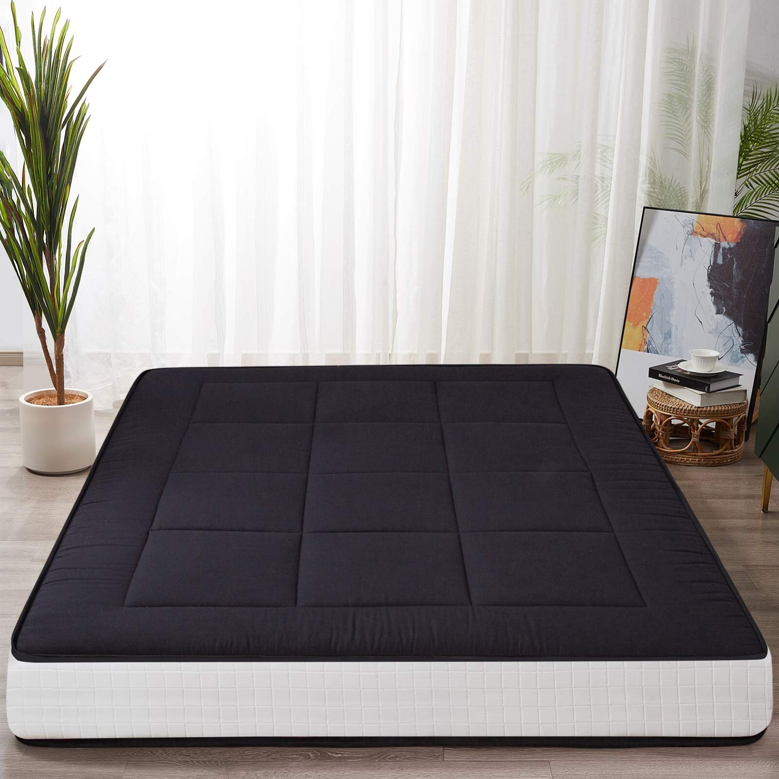 8” Extra Thick Japanese Floor Futon Mattress Folding Sleeping Floor Guest Pad