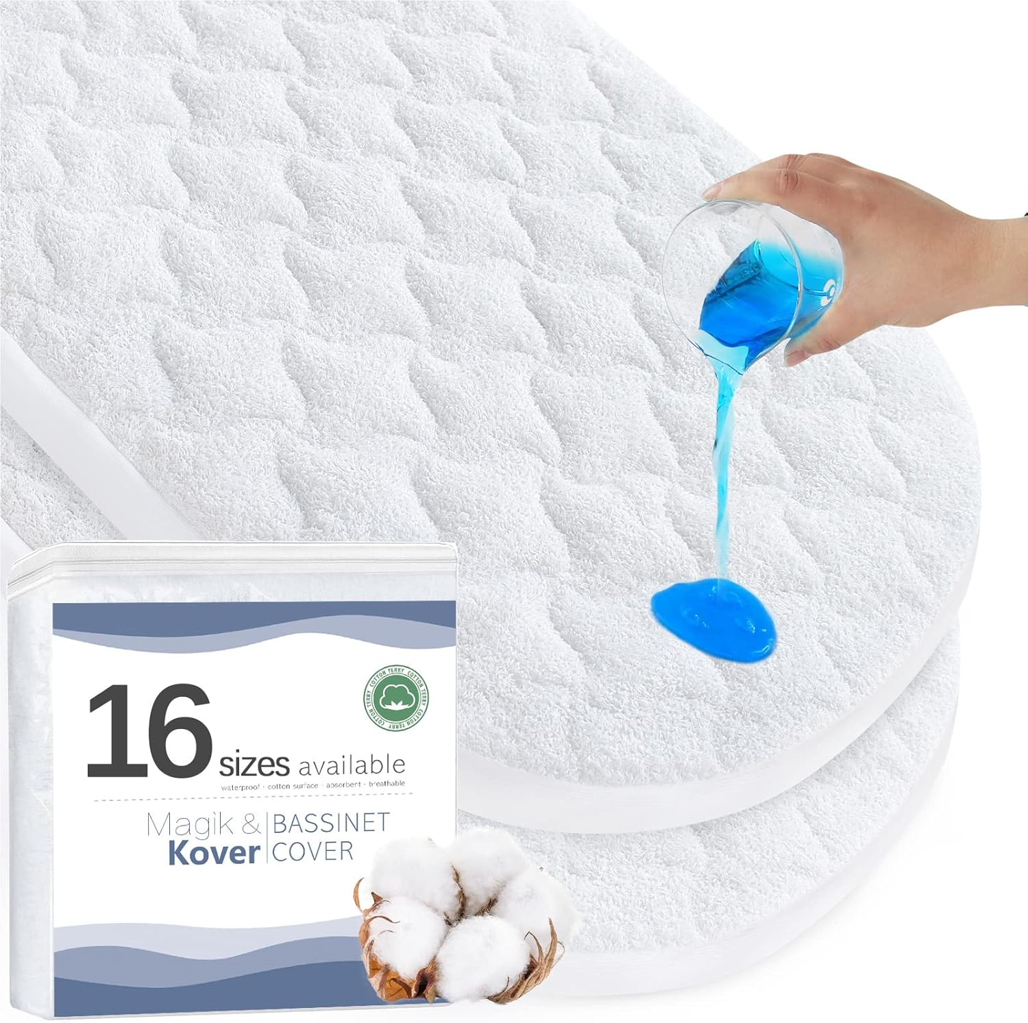 Moses Basket Mattress Pad 16″ X 30″ – Fit for Plum Sparrow, Baby Delight Slumber