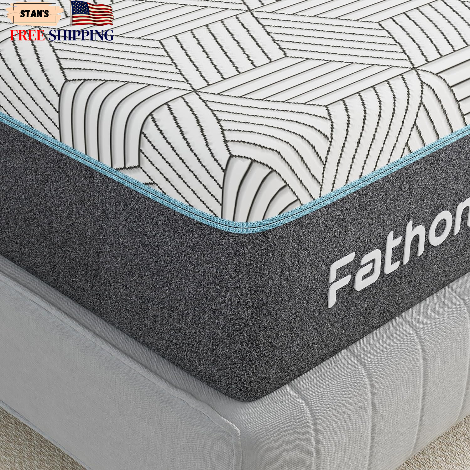 FATHOM Firm Full Mattress 8 Inch Memory Foam Mattress Full Size Bed in a Box for