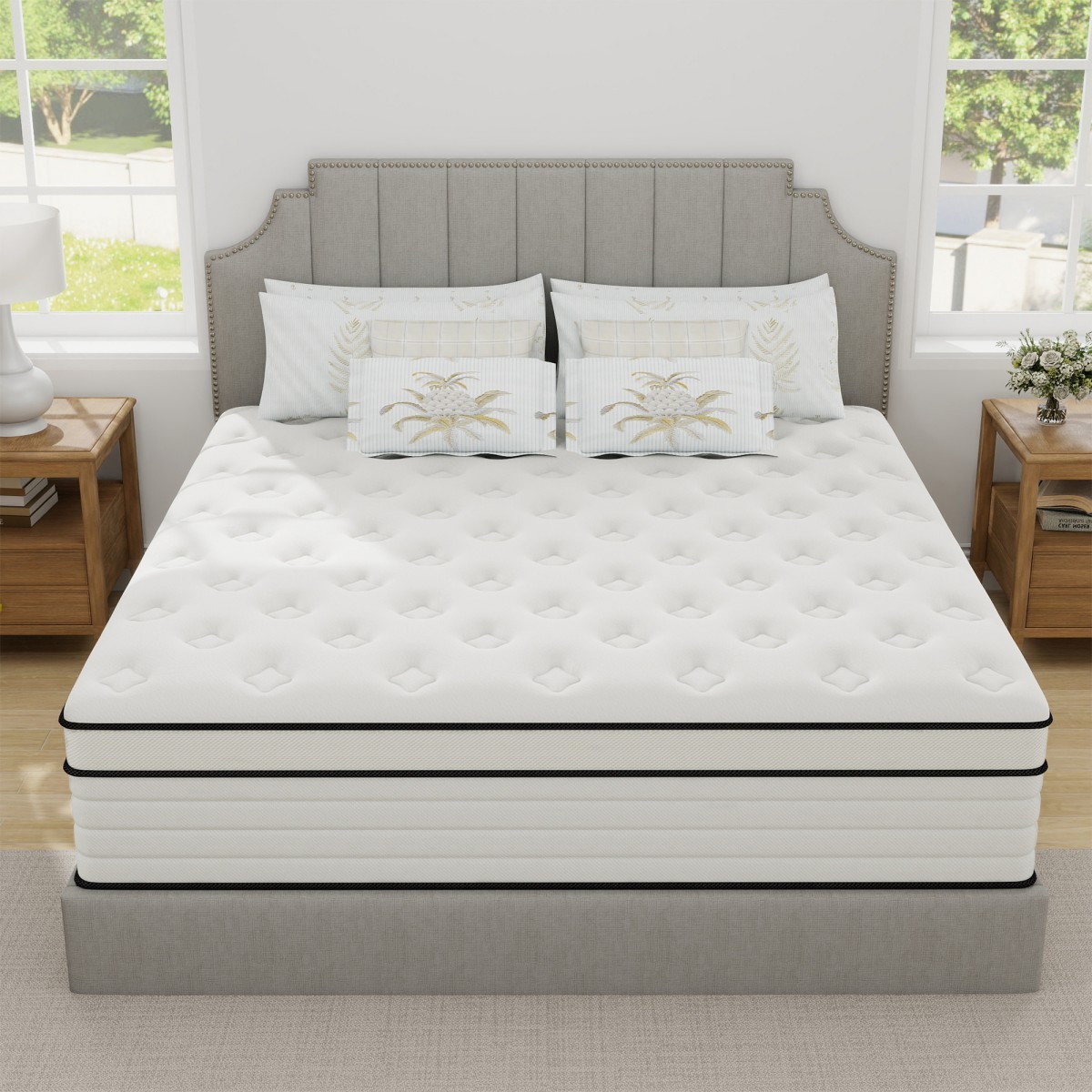 10″12″14″ Twin Full Queen King Size Mattress in a Box Hybrid Spring Memory Foam