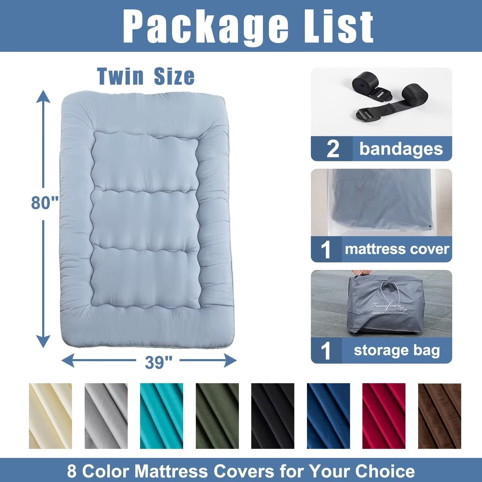 Floor Mattress Thicken Sleeping Mattress for Floor Futon Mattress for Adults …