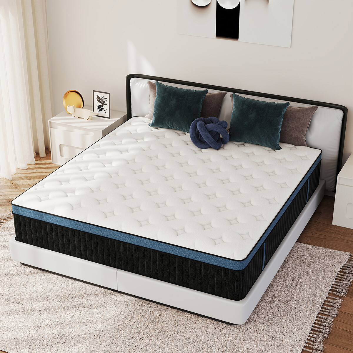 12″ 14″ Gel Memory Foam Pocket Spring Hybrid Mattress Twin Full Queen King Size