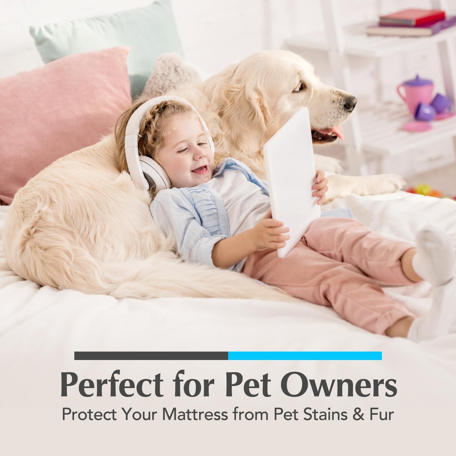 Handy Laundry Waterproof Mattress Protector – Breathable, Full, White