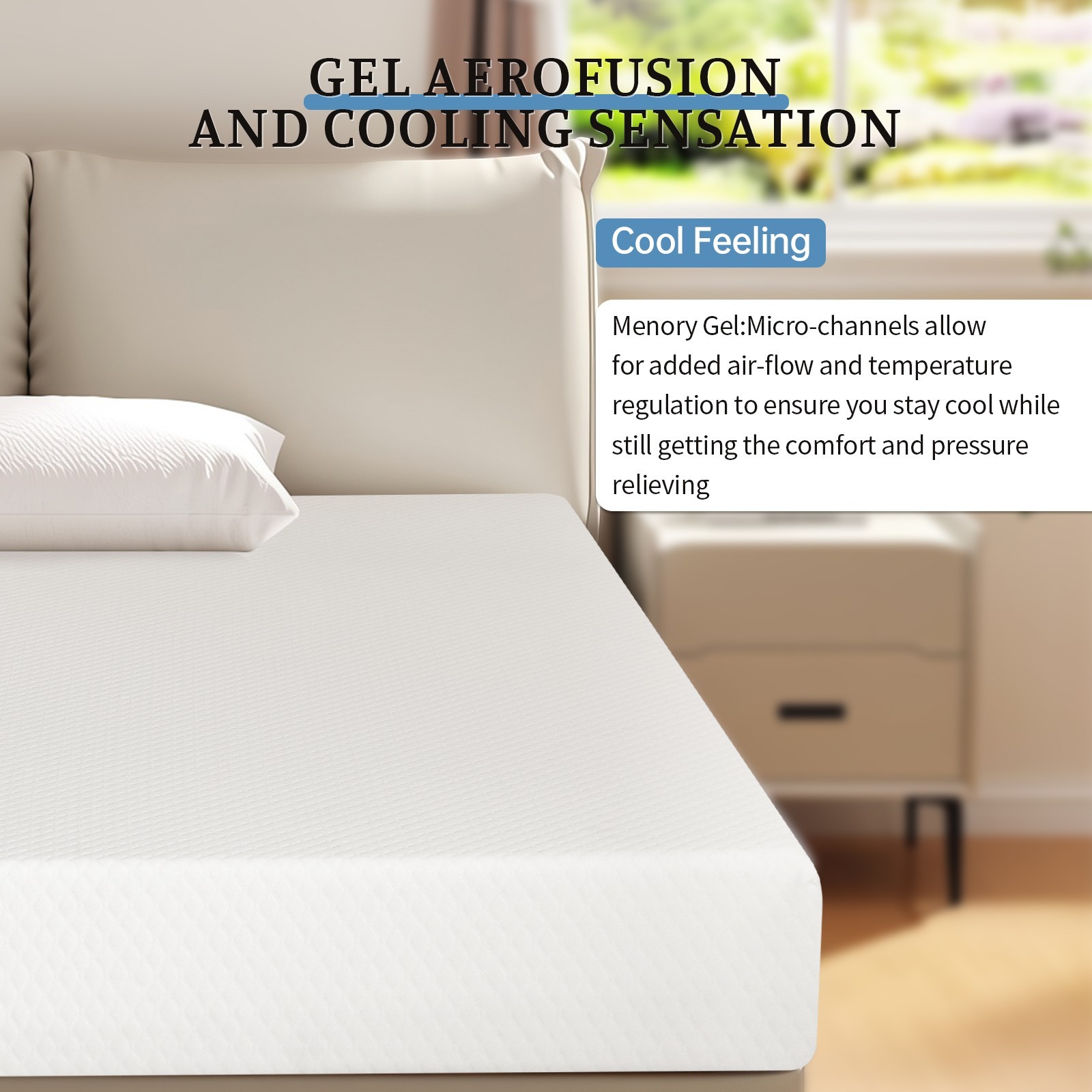 5″ 6″ Twin Txl Full Queen Memory Foam Mattress with Removable & Washable Cover
