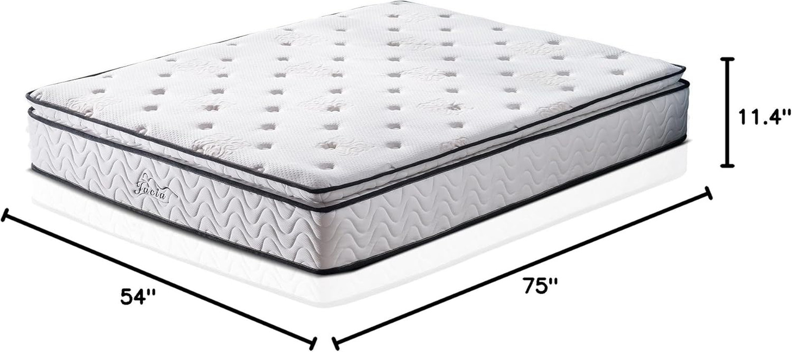Full Mattress 11.4 Inch Memory Foam Innerspring Independently Encased Coil Hybri