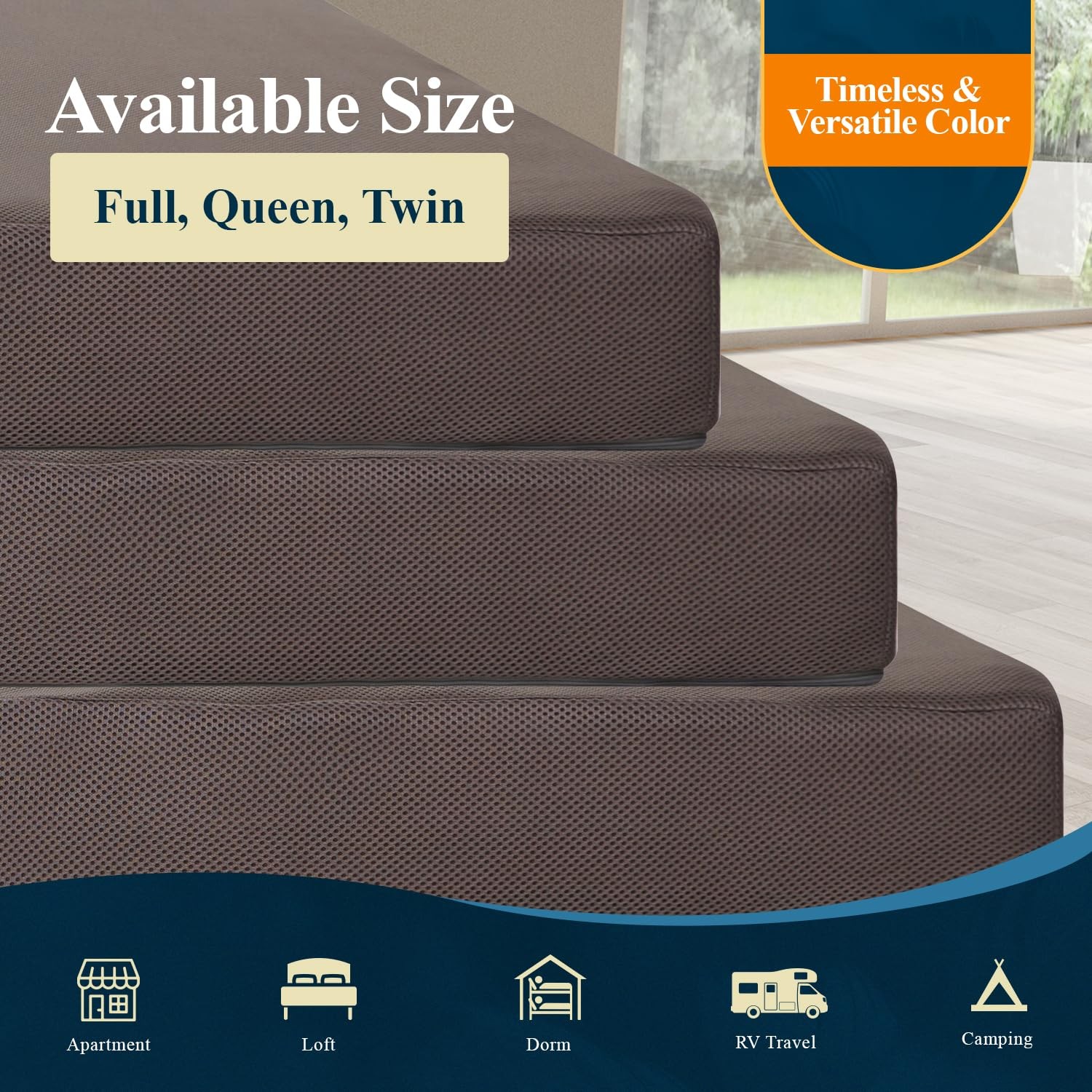 Premium Tri-Fold Mattress Folding Foam Mattress Sofa Bed with Washable Cover|…