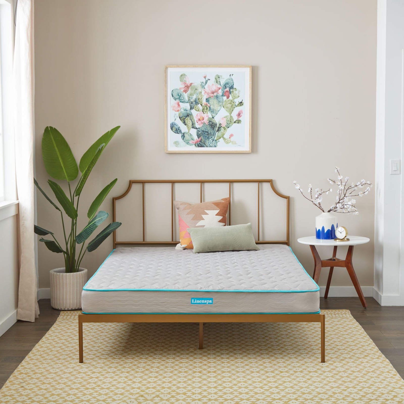 Mattress 6 Inch Full Size Firm Bonnell Spring Foam Linenspa Feel Layer Youth