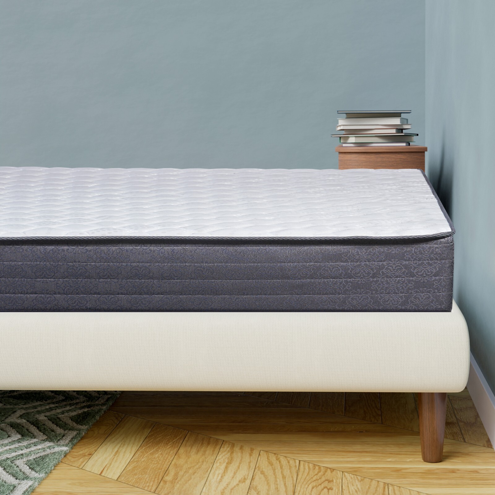 Continental Sleep, 9-Inch Medium Firm Memory Foam Pocket Coil Hybrid Mattress.