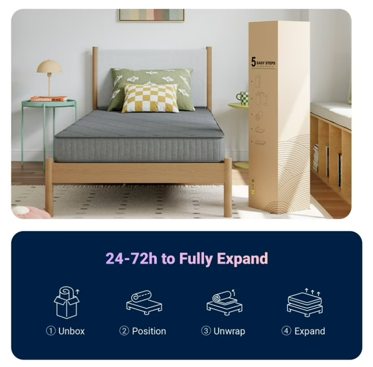 Avenco Misty 6″ / 8” Medium Innerspring Mattress, Twin Size