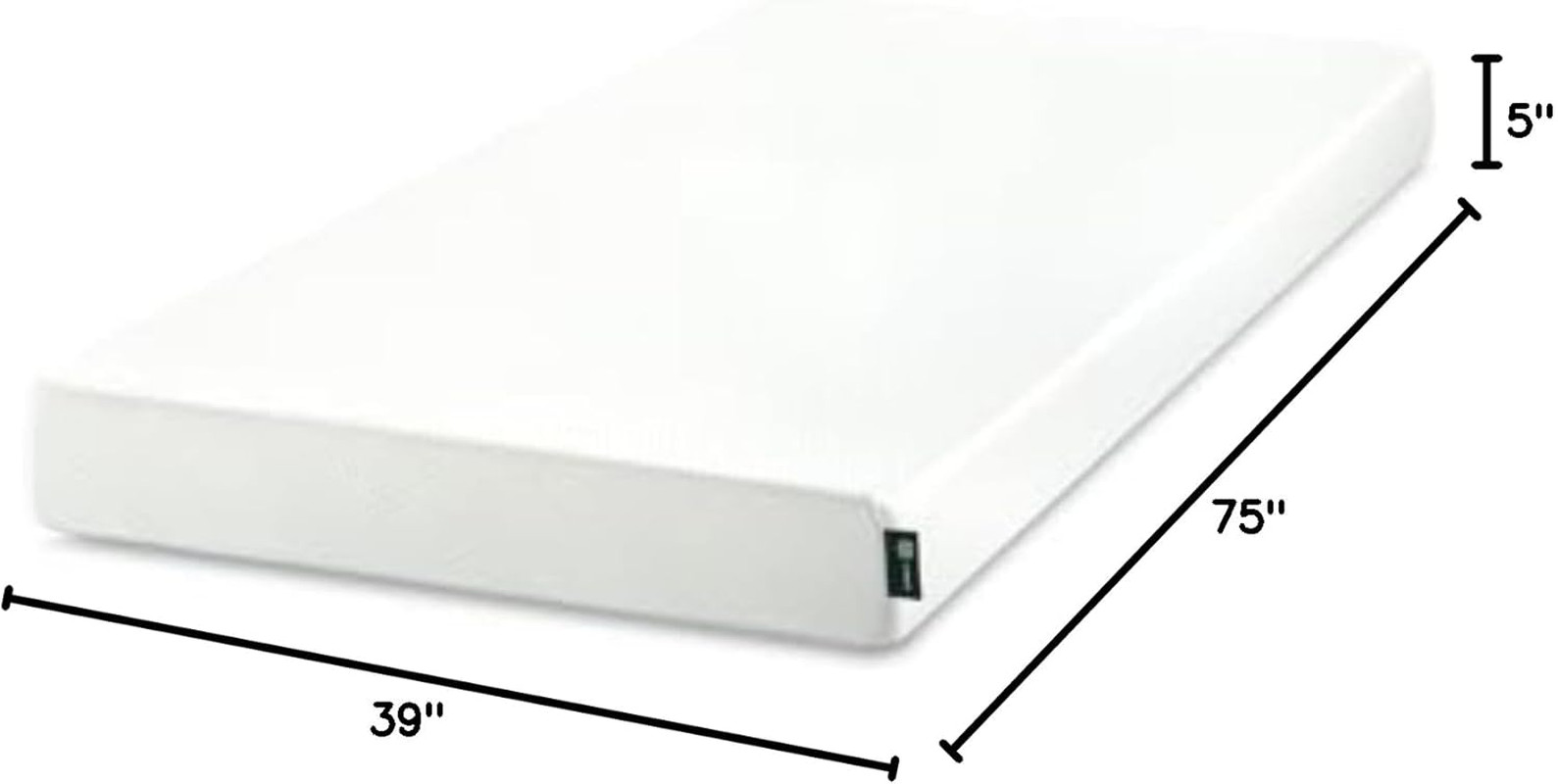 ZINUS 5 Inch Green Tea Memory Foam Mattress [New Version], Twin, Fiberglass Free