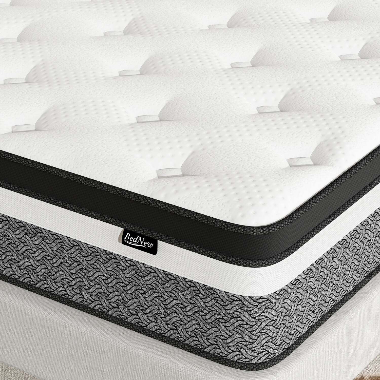 10″ 12″ 14″ Gel Memory Foam Hybrid Queen Mattress Spring Twin Full King in A Box