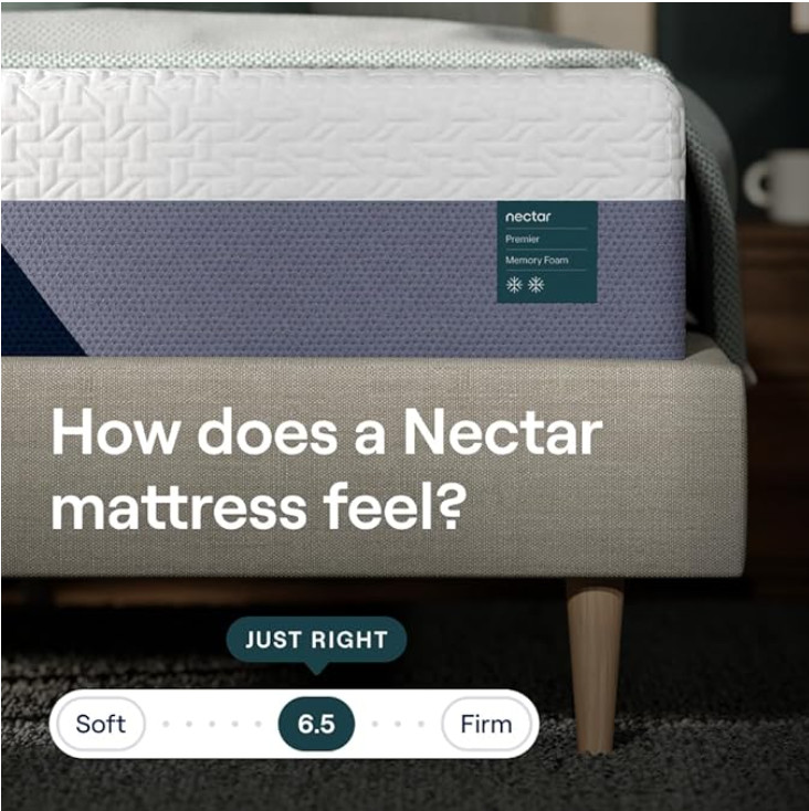 Nectar Premier 13 Queen Mattress Medium Firm Contouring Memory Foam Cooling…..