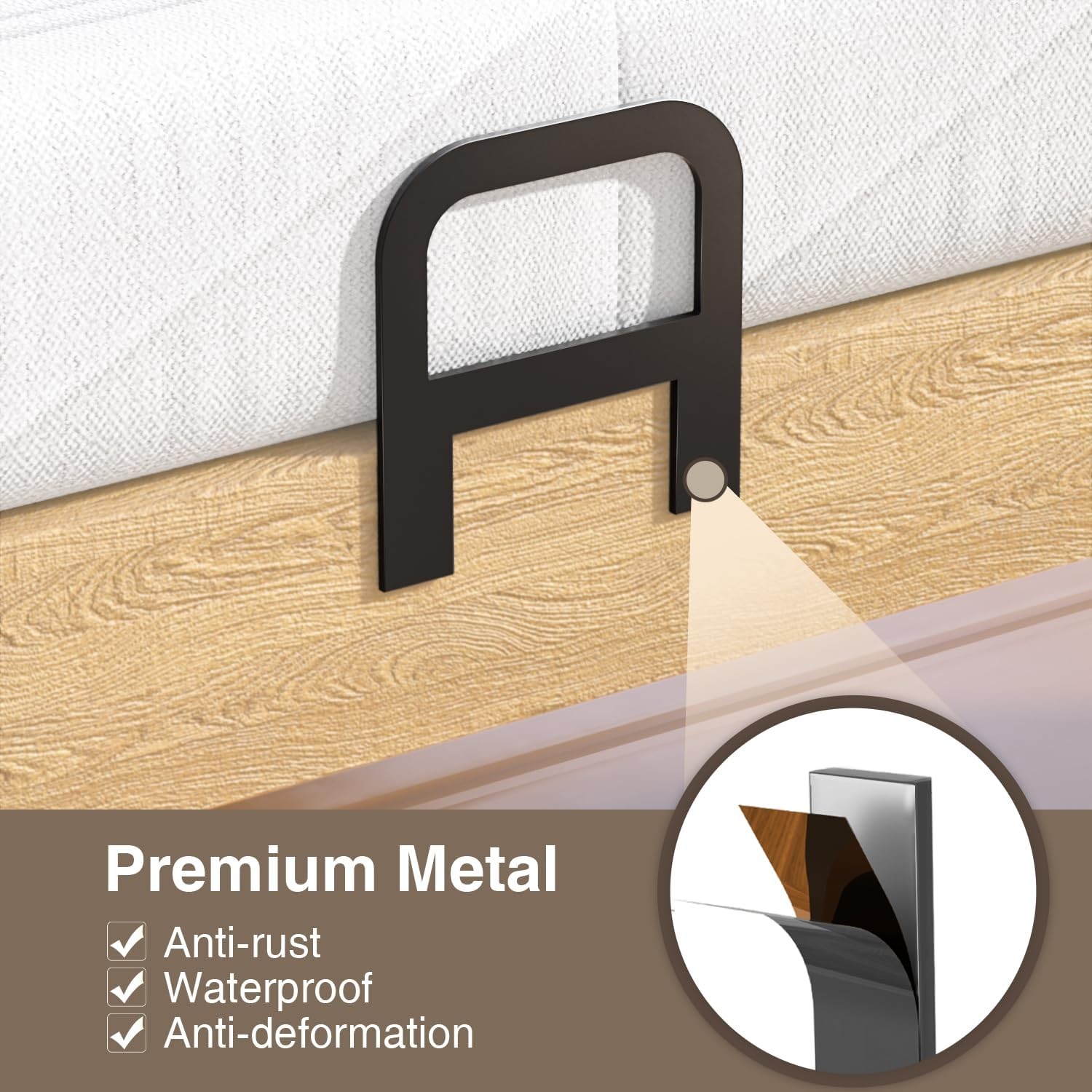 niffgaff 6 Pcs Anti-Slip Mattress Gaskets: Mattress Gripper for Metal Frame