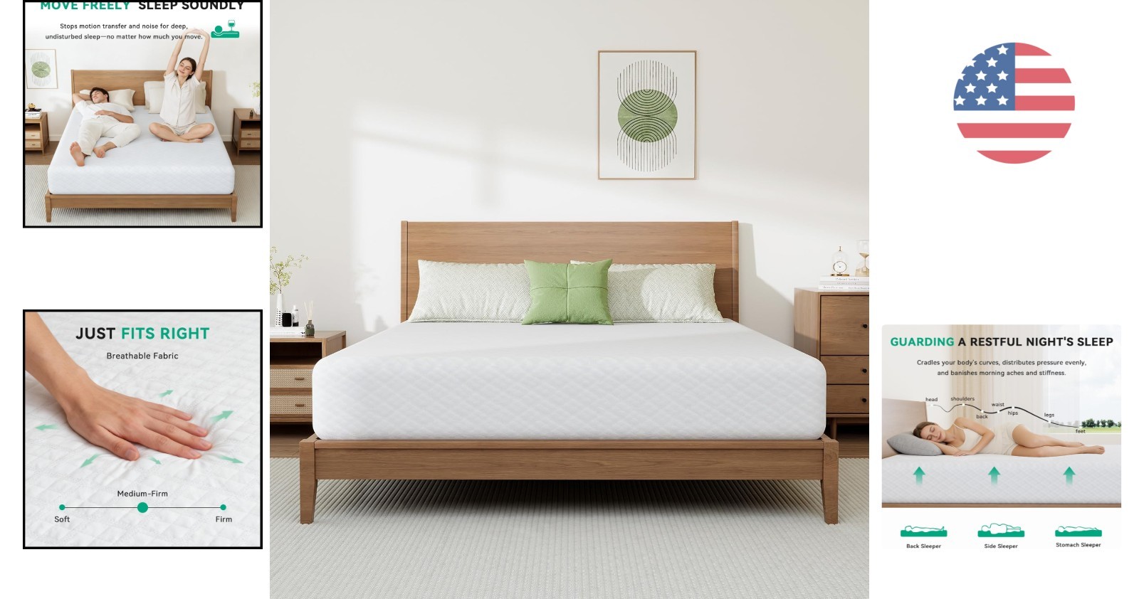 Breathable 6 Inch Full Size Memory Foam Mattress – Pressure Relief & Quiet Sleep